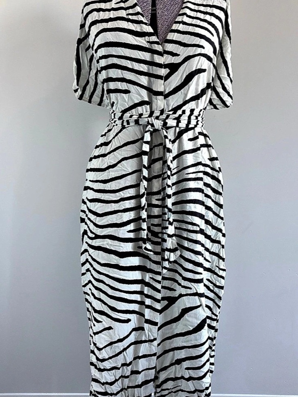 H&M Zebra Print Midi Dress